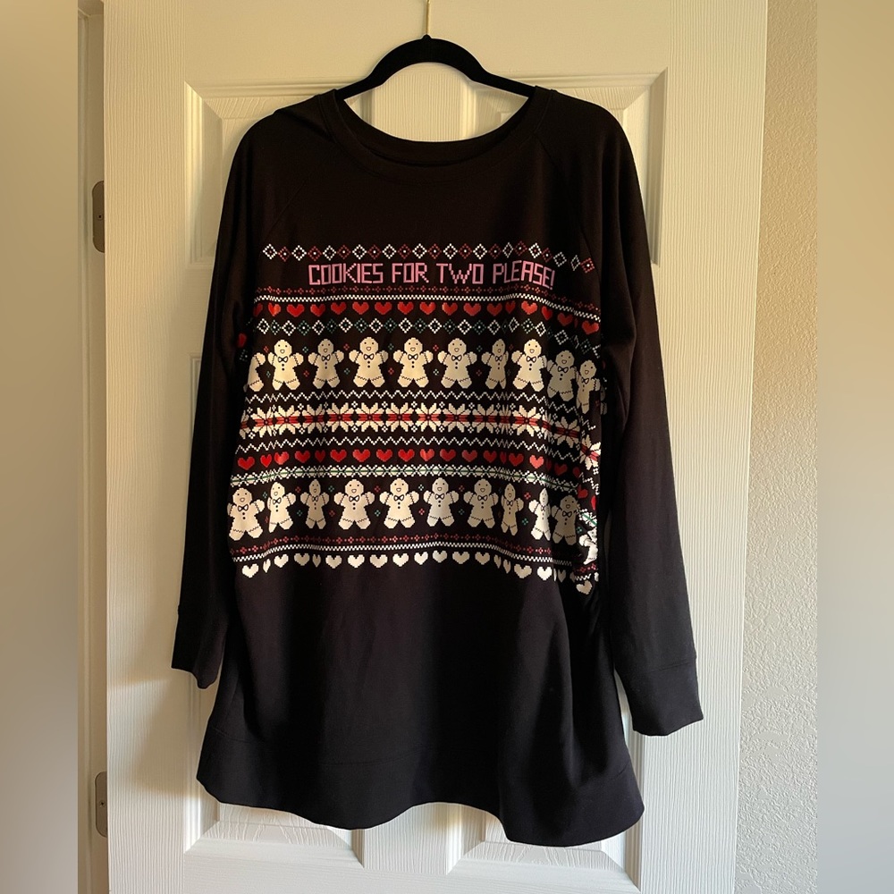 a:glow maternity long sleeved holiday shirt. Size XXL. Gently used condition